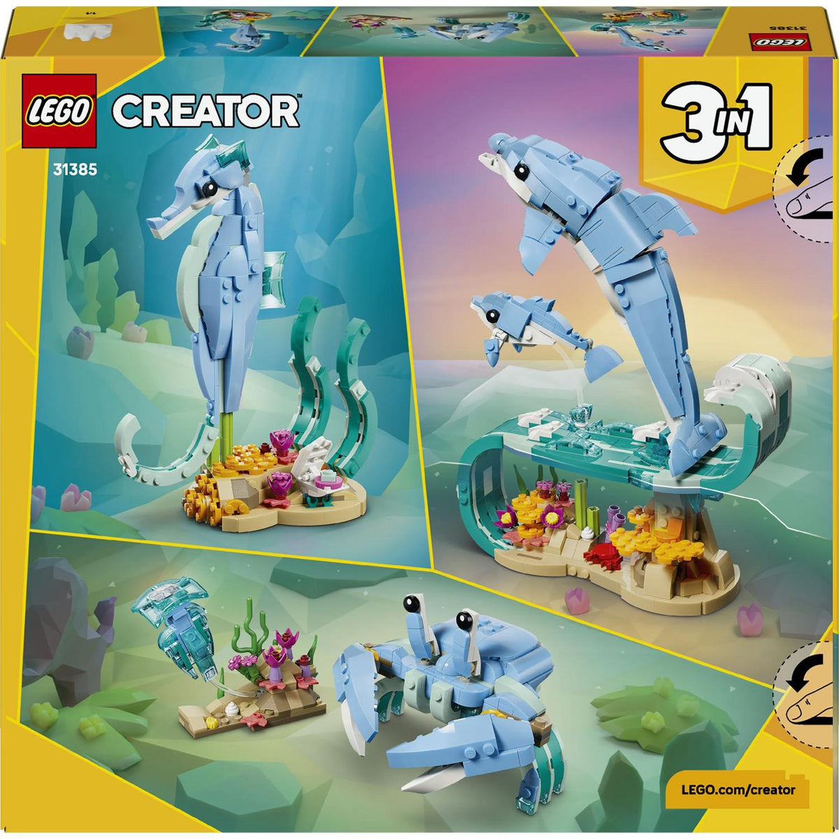 LEGO Créator Animaux Marins les Beaux Dauphins 31385