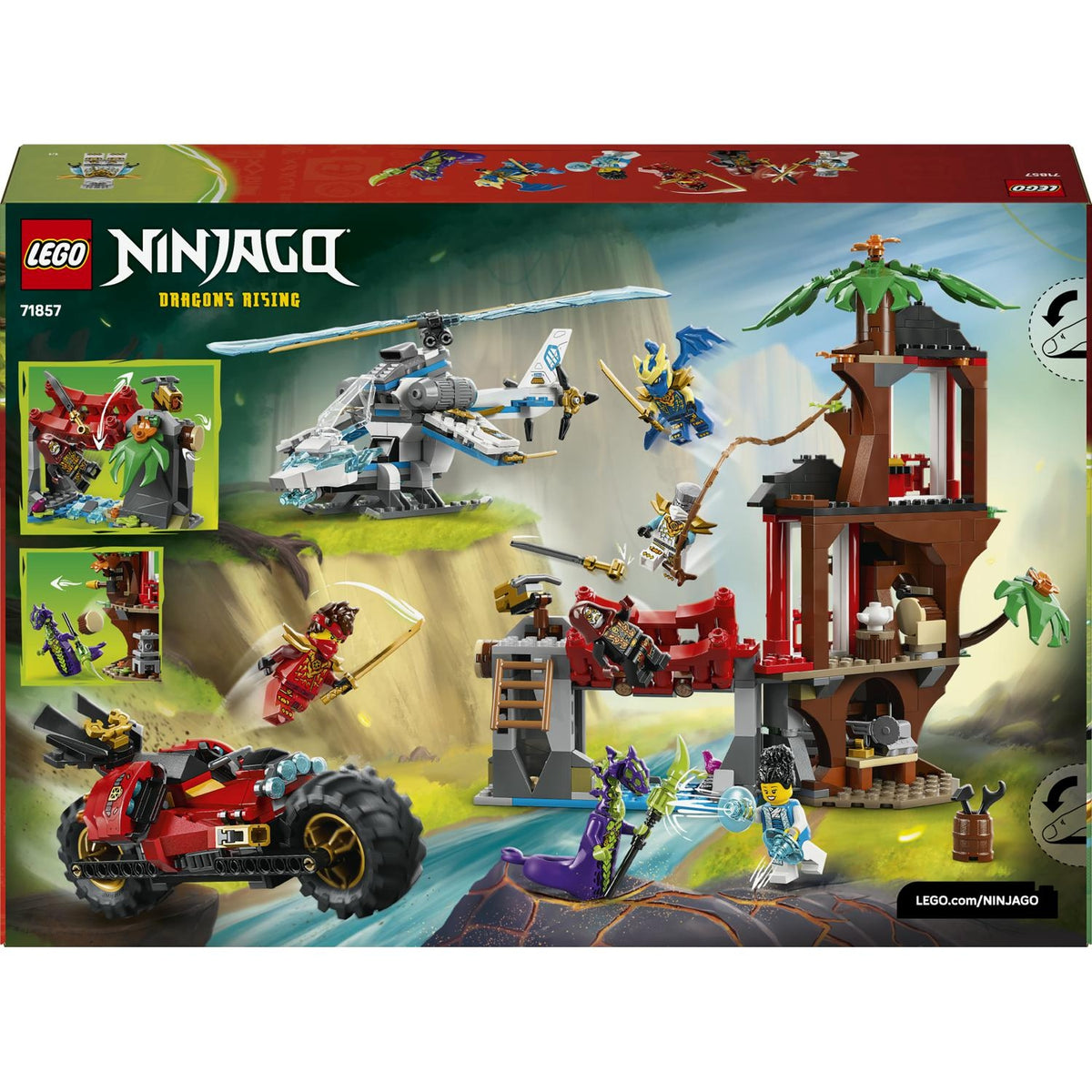 LEGO Ninjago la Cabane et les Véhicules des Ninja 71857