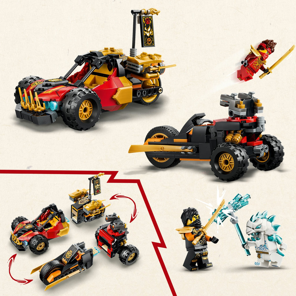 LEGO Ninjago les Véhicules combinables de Kai et Cole 71864.0