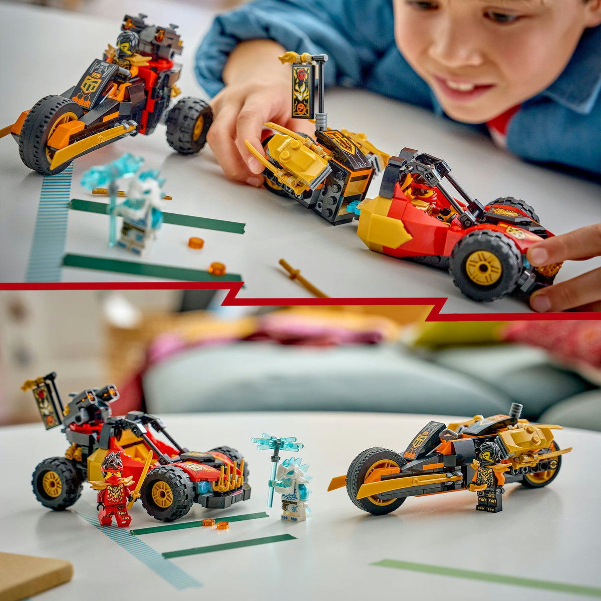 LEGO Ninjago les Véhicules combinables de Kai et Cole 71864.0