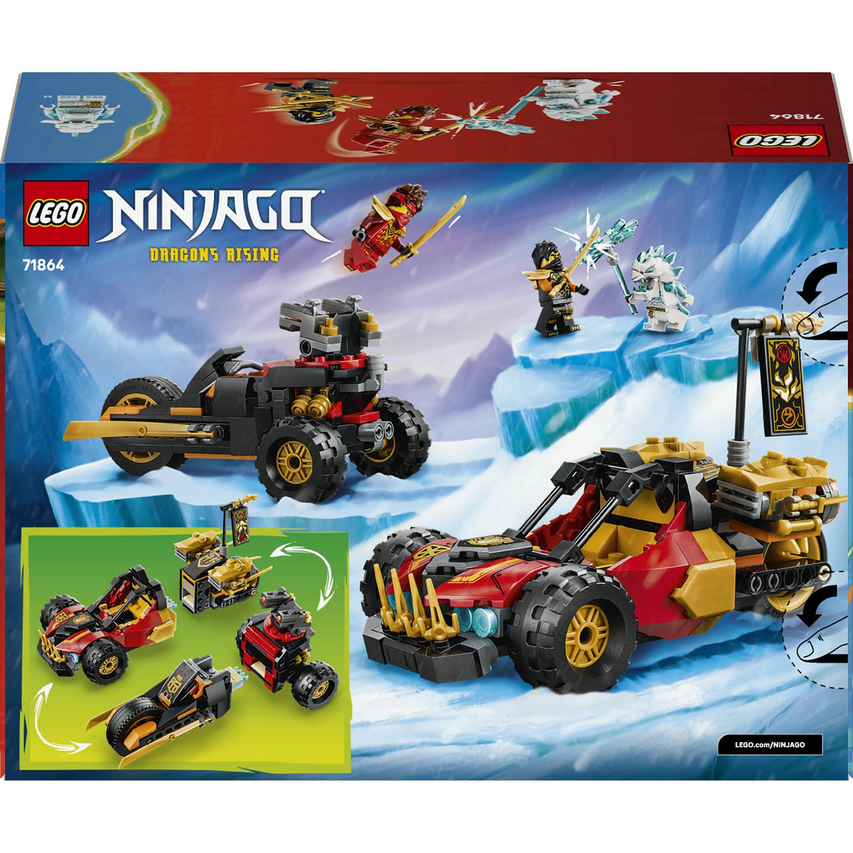 LEGO Ninjago les Véhicules combinables de Kai et Cole 71864.0