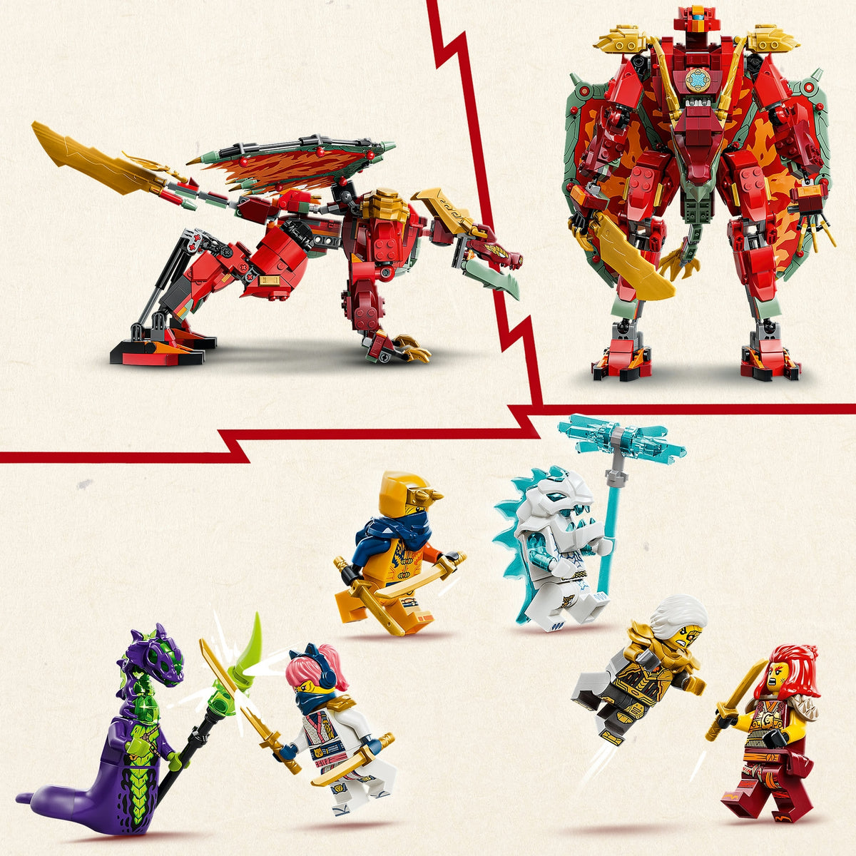 LEGO Ninjago Le robot dragon transformable de Braséra 71868.0