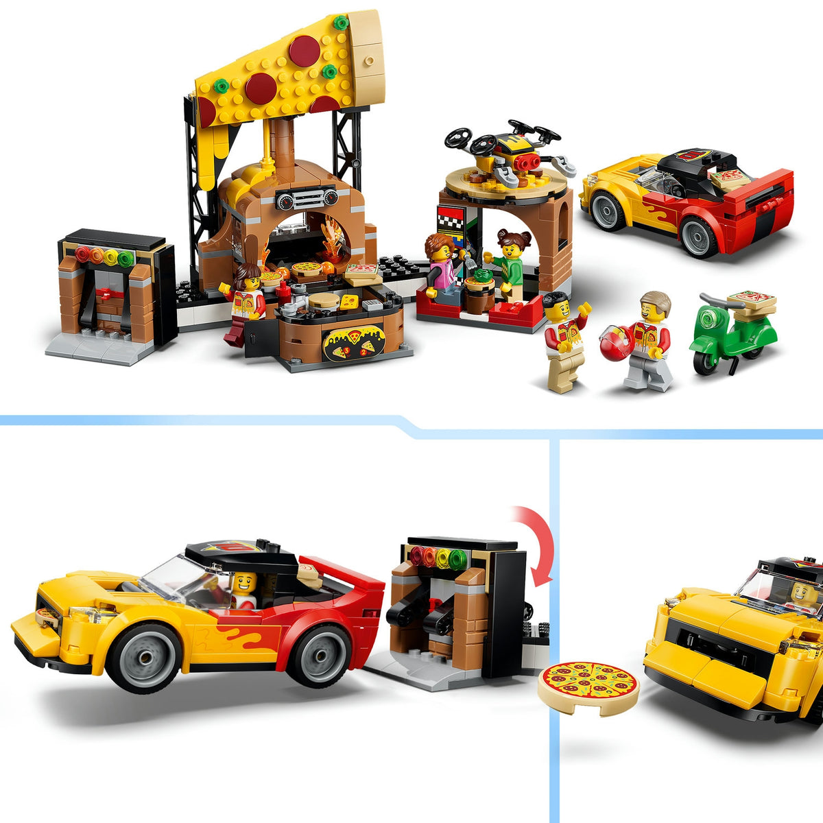 LEGO City La pizzeria et ses véhicules de livraison (60496)
