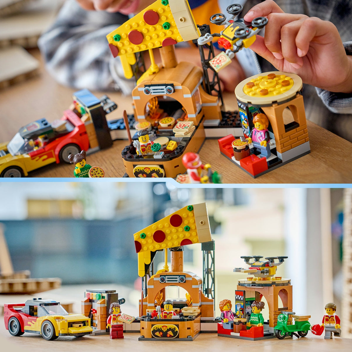 LEGO City La pizzeria et ses véhicules de livraison (60496)