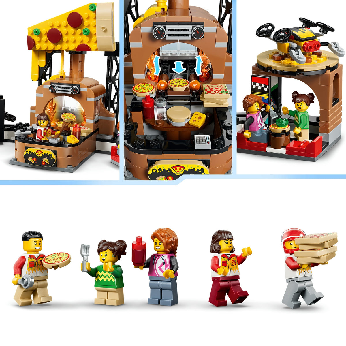 LEGO City La pizzeria et ses véhicules de livraison (60496)