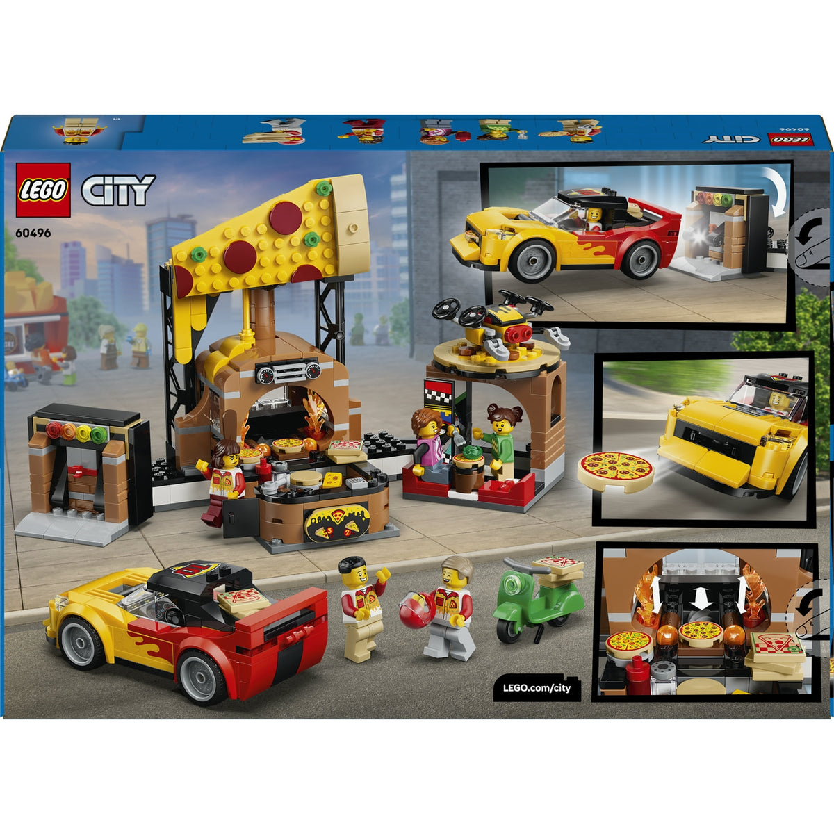 LEGO City La pizzeria et ses véhicules de livraison (60496)