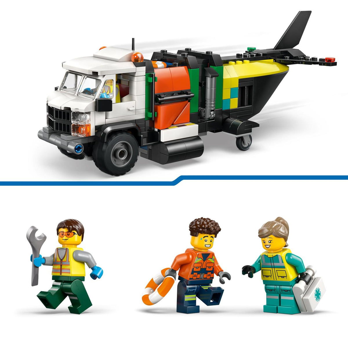 LEGO City Avion Camion d'Assistance et Aéroglisseur Moduable 60505