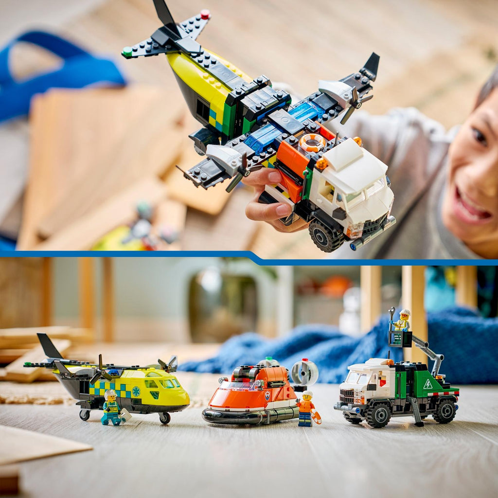 LEGO City Avion Camion d'Assistance et Aéroglisseur Moduable 60505
