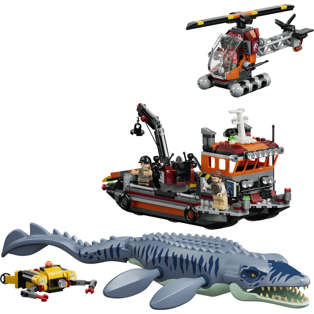 LEGO Jurassic World L'attaque du bateau par le Mosasaure (77983)