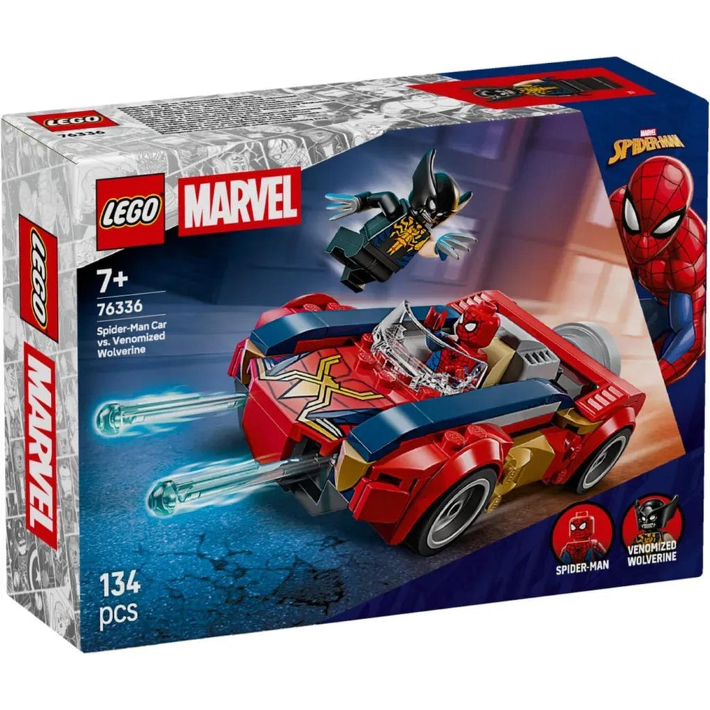 LEGO Marvel Spider-Man et sa voiture Wolverine Vénomisé 76336
