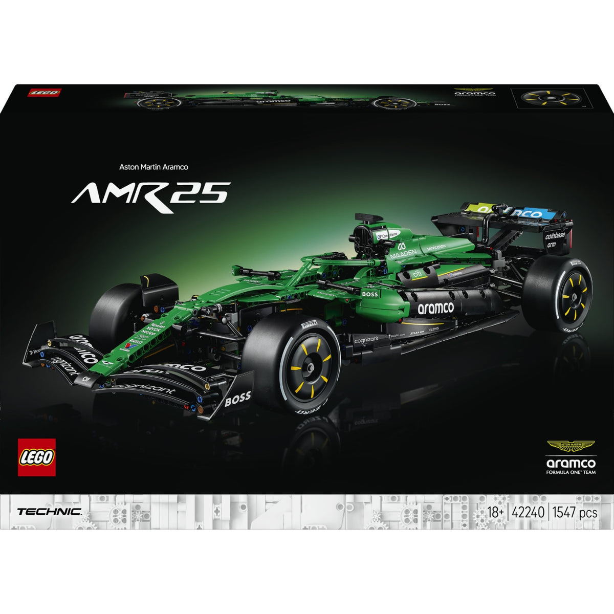 LEGO Technic Voiture Aston Martin Aramco AMR25 F1 (42240)