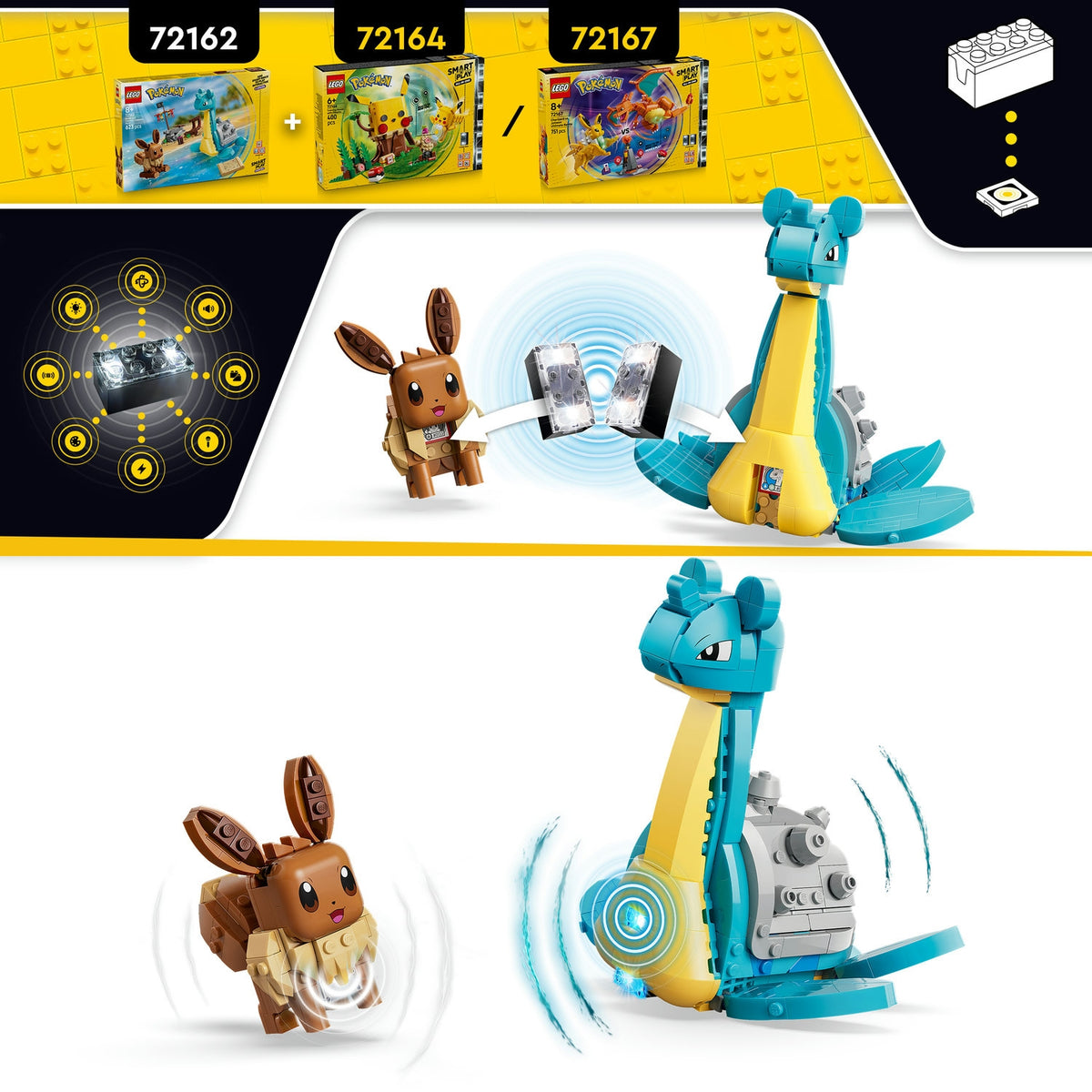 LEGO Pokémon Smart Play Chasse au Trésor d'Évoli et Lokhlass 72162.0