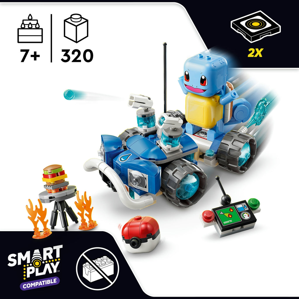 LEGO Pokémon Smart Play L'aventure de Carapuce avec le buggy du Dresseur 72156