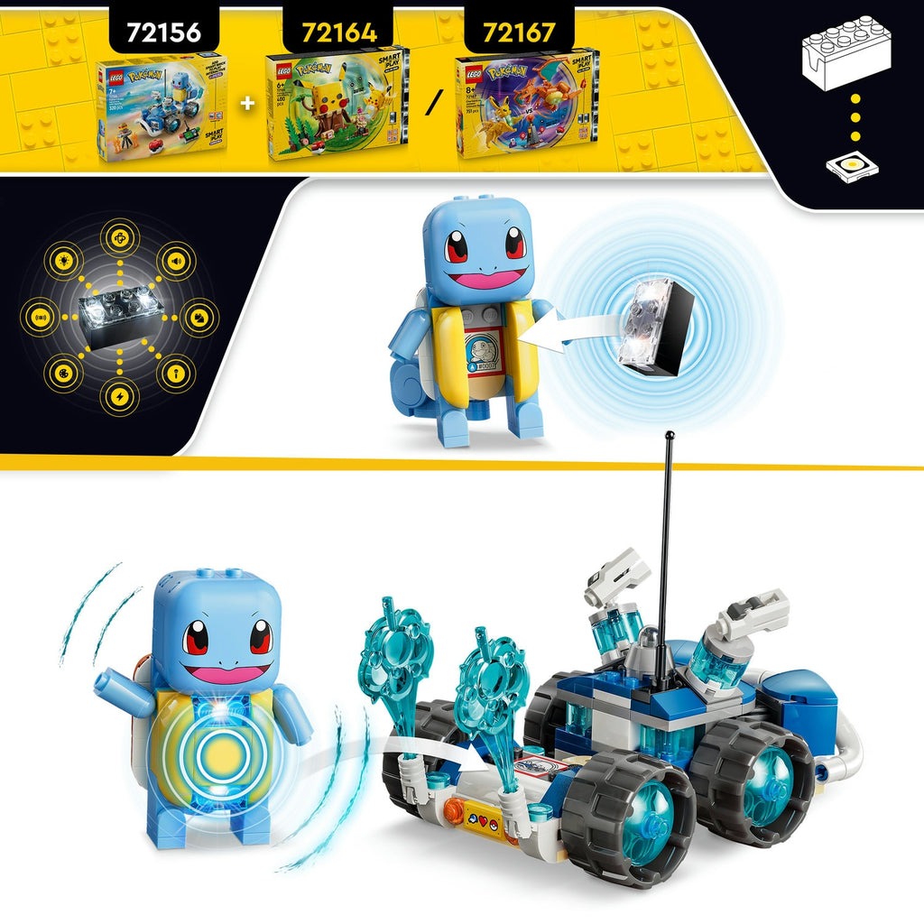 LEGO Pokémon Smart Play L'aventure de Carapuce avec le buggy du Dresseur 72156