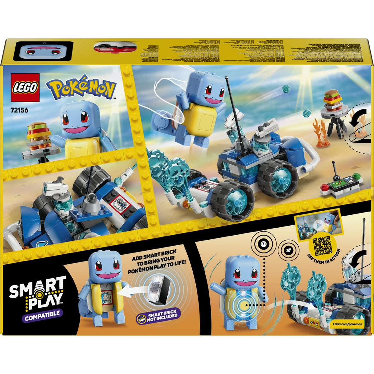 LEGO Pokémon Smart Play L'aventure de Carapuce avec le buggy du Dresseur 72156