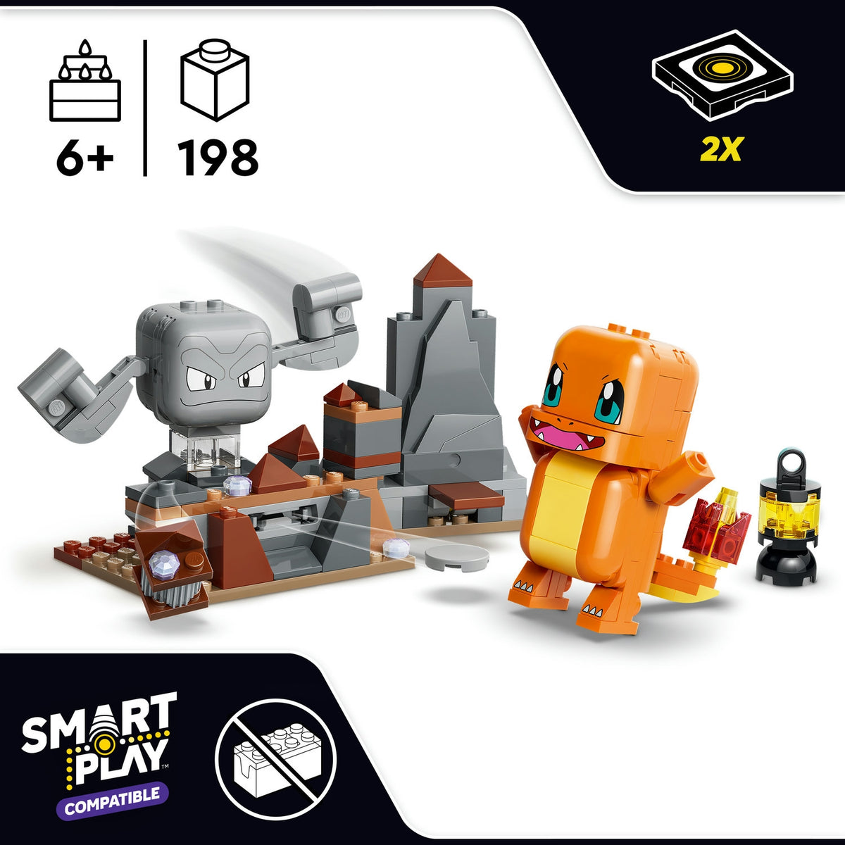LEGO Pokémon Smart Play Salamèche et Racaillou le combat dans la grotte 72157