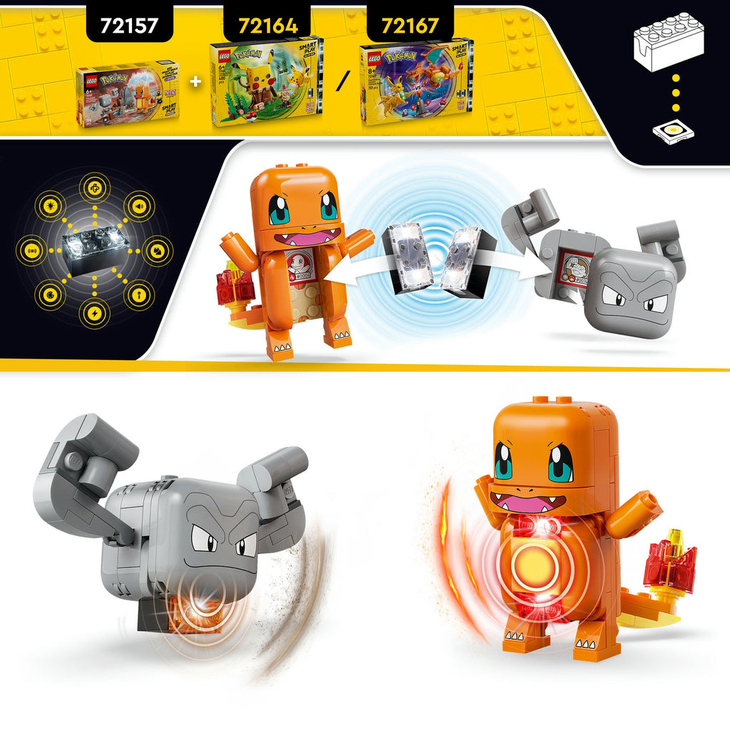 LEGO Pokémon Smart Play Salamèche et Racaillou le combat dans la grotte 72157