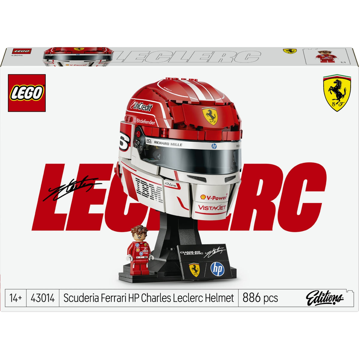 LEGO Editions Scuderia Ferrari HP Charles Leclerc Helmet 43014