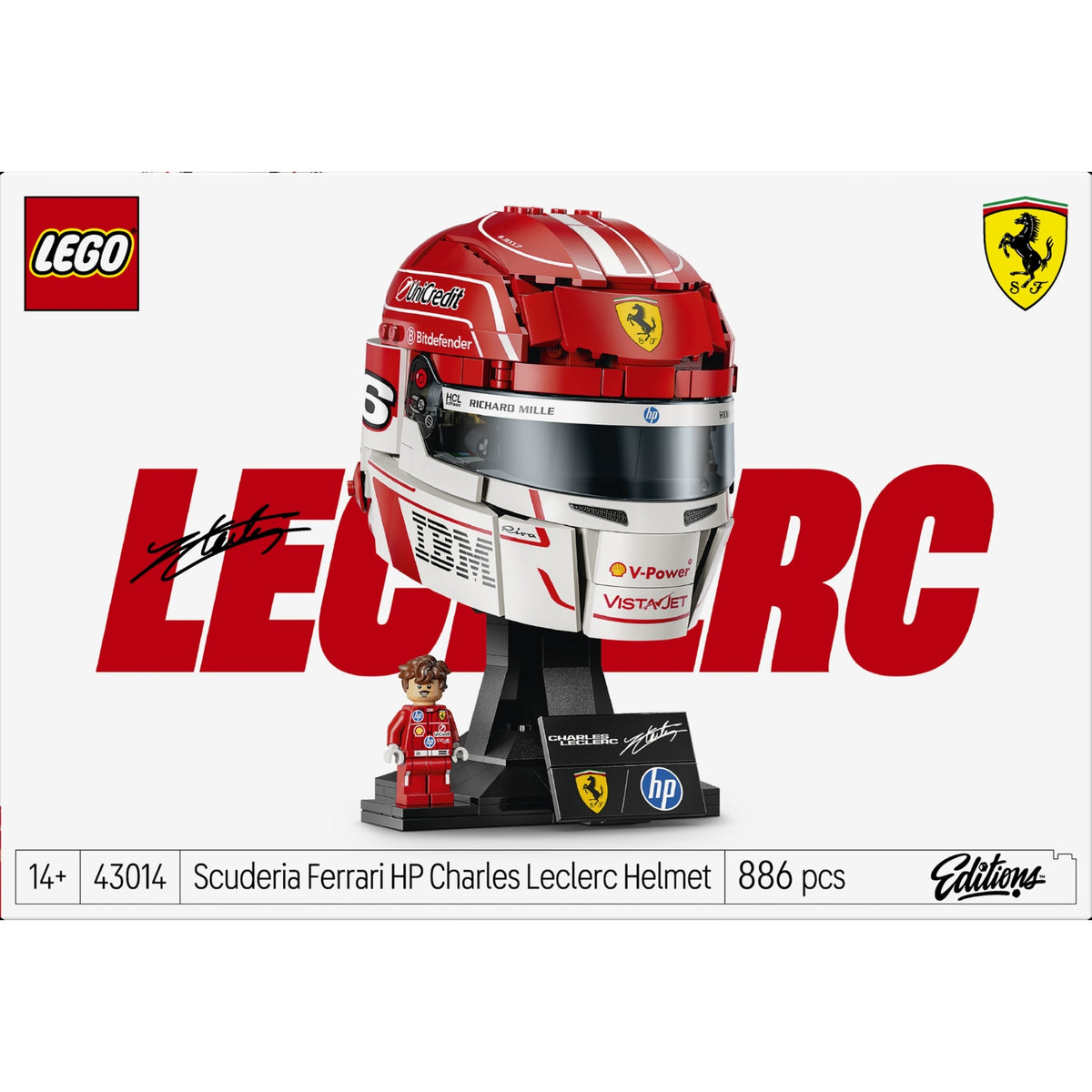 LEGO Editions Scuderia Ferrari HP Charles Leclerc Helmet 43014