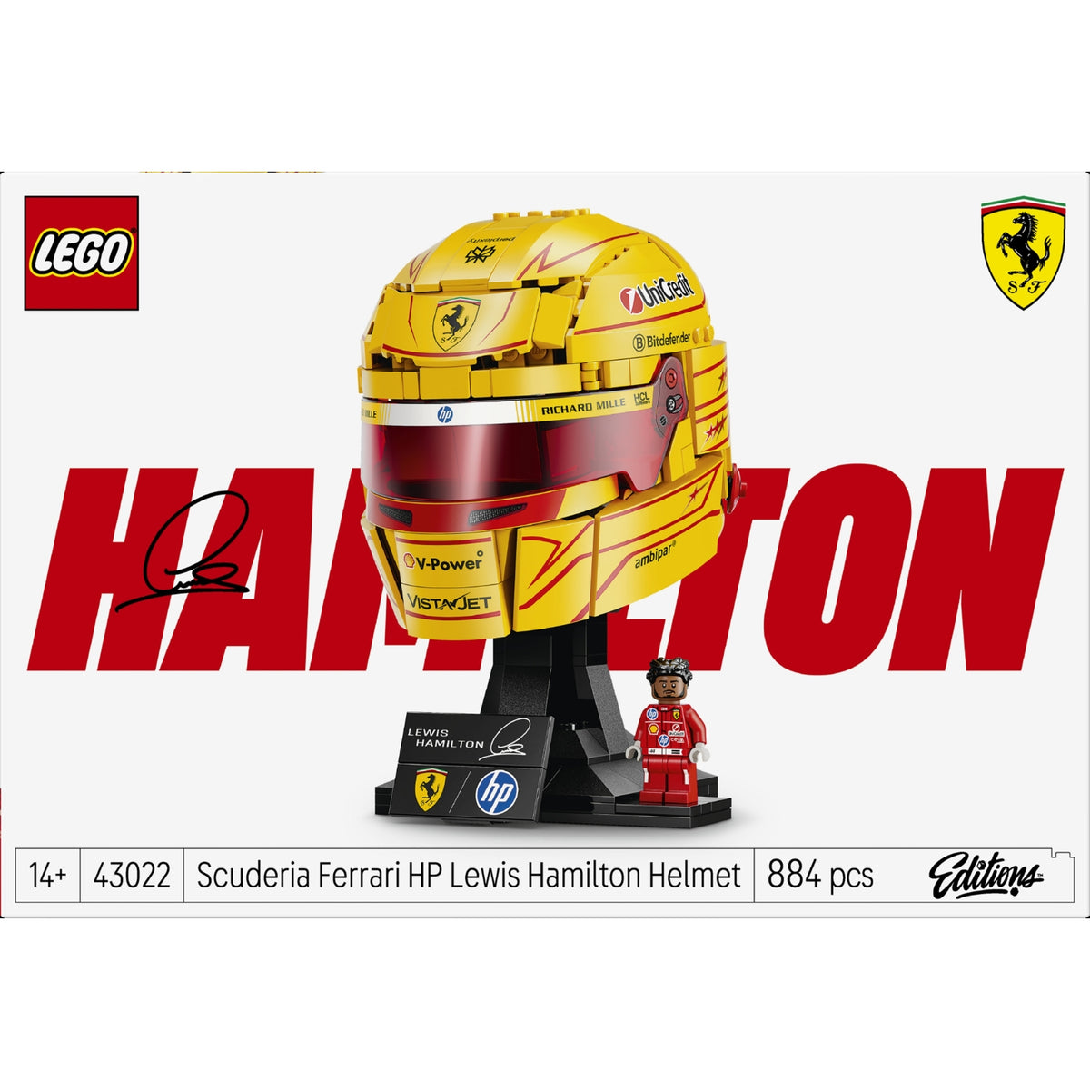 LEGO Editions Scuderia Ferrari HP Lewis Hamilton Helmet 43022