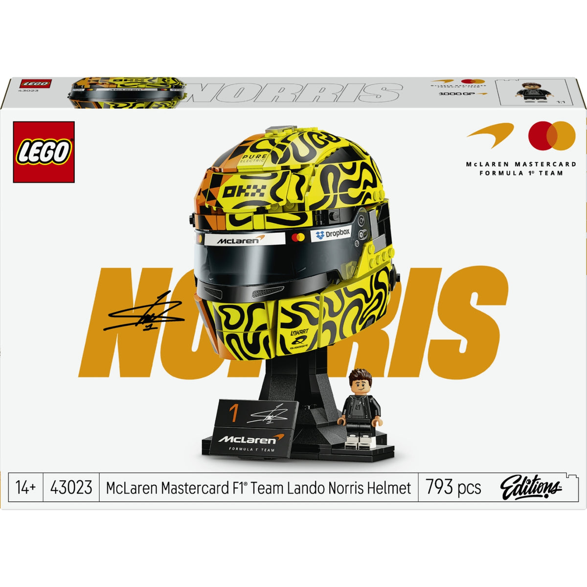 LEGO McLaren Mastercard F1 Team Lando Norris Helmet (43023) Editions
