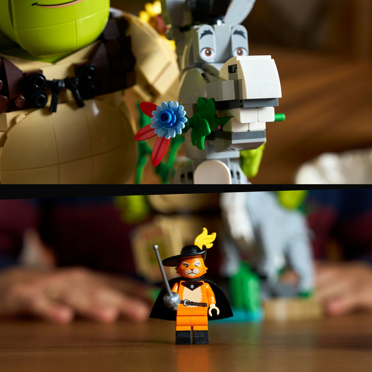 LEGO Icons Shrek, l’Âne et le Chat Potté 72423