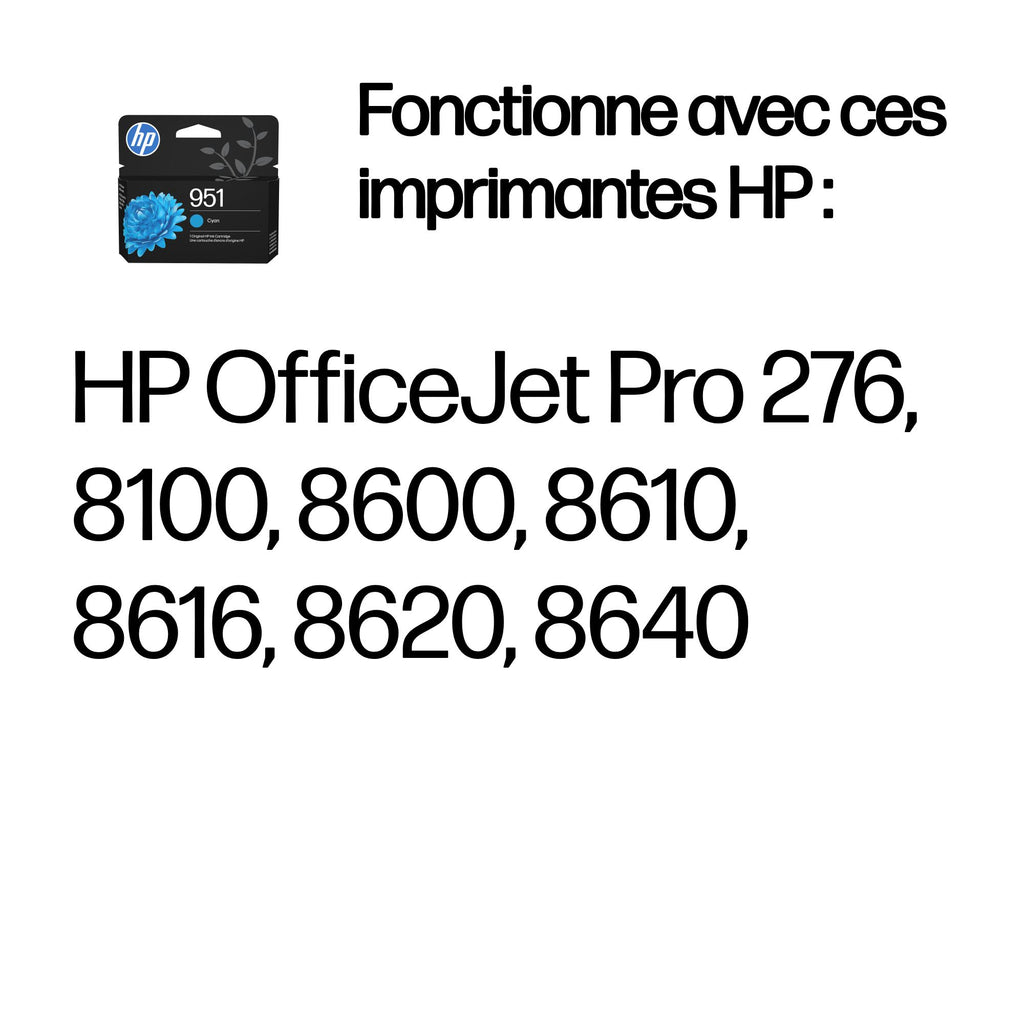 HP Cartouche authentique d'encre cyan 951