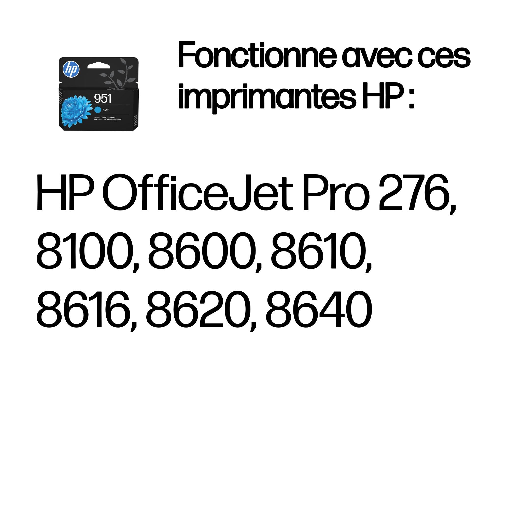 HP Cartouche authentique d'encre cyan 951