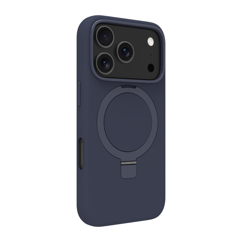 Coque de Protection Roskilde MS Kick ICON pour iPhone 17 Pro, Housse Bleue avec Support de Bureau