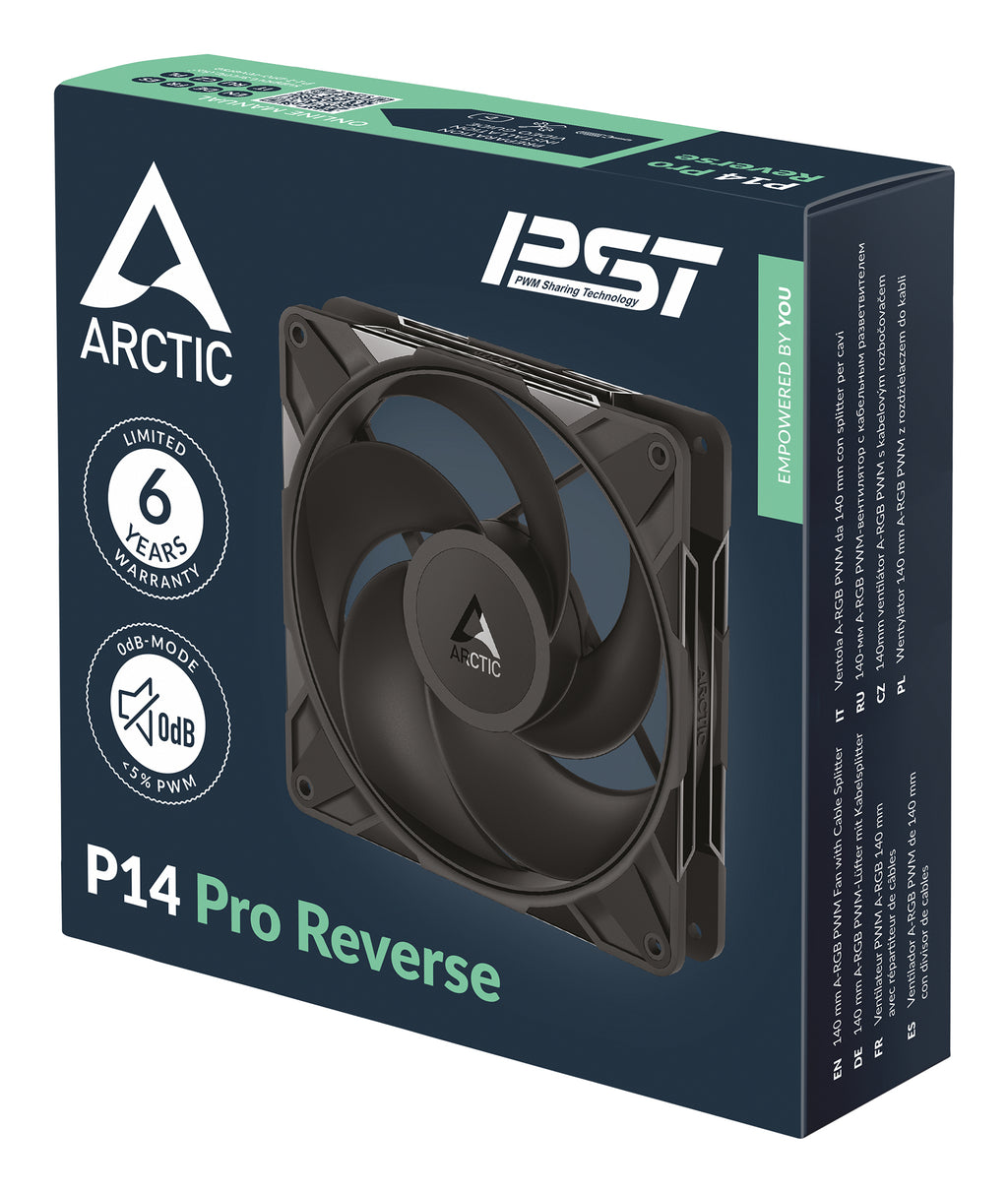 ARCTIC Freezer P14 Pro Reverse - 3 Pack Boitier PC Ventilateur 14 cm Noir 3 pièce(s)