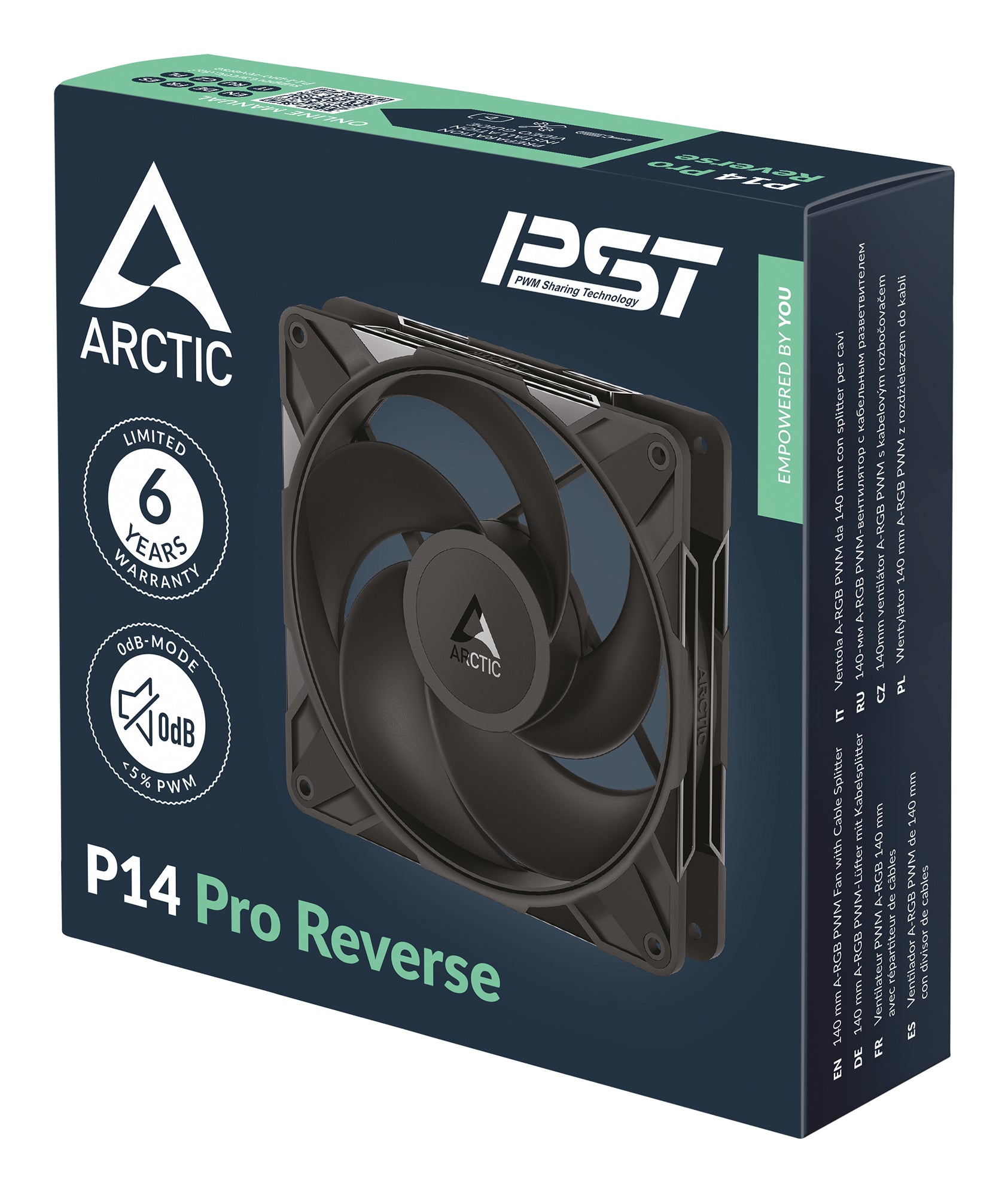 ARCTIC Freezer P14 Pro Reverse - 3 Pack Boitier PC Ventilateur 14 cm Noir 3 pièce(s)