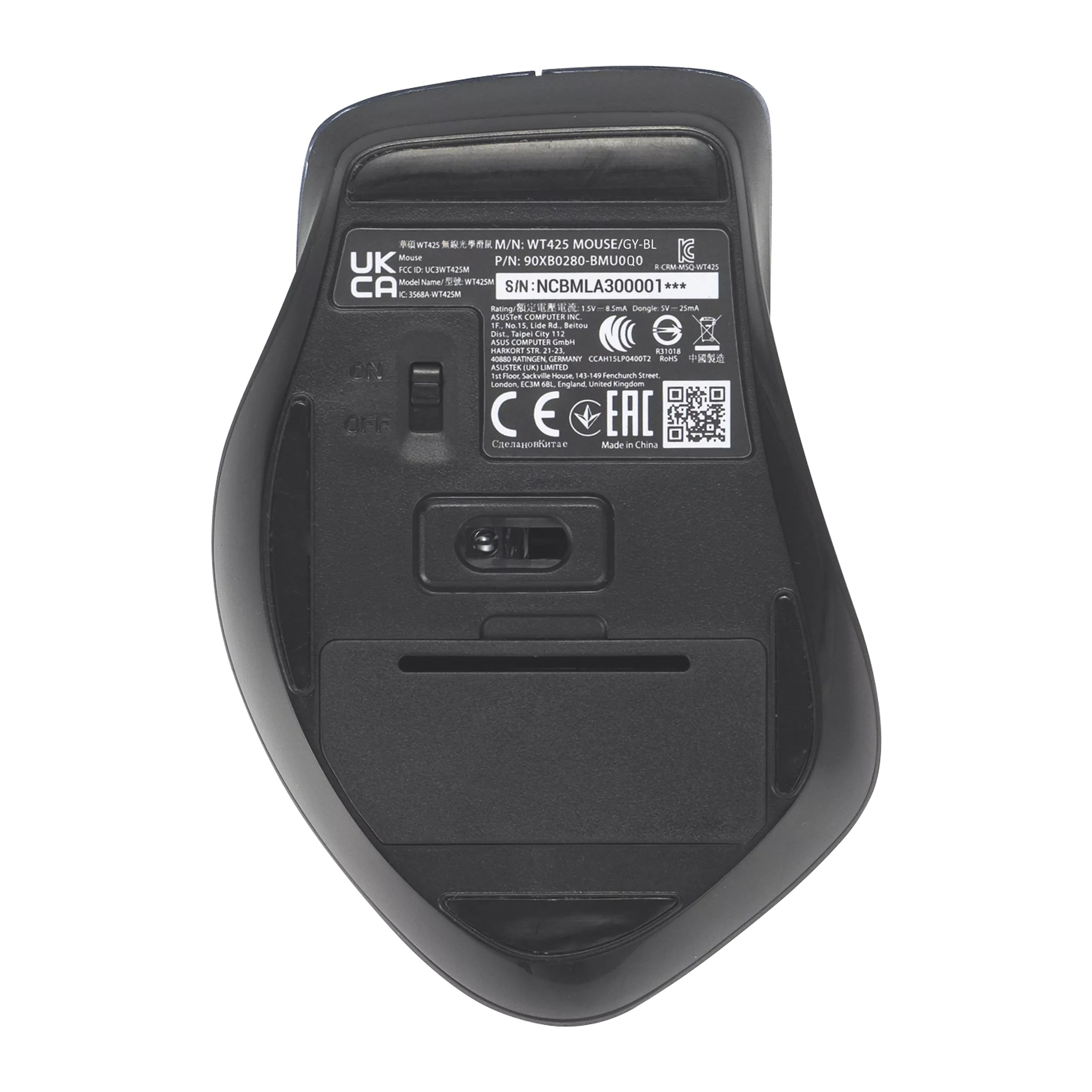 ASUS WT425 souris Bureau Droitier RF sans fil Optique 1600 DPI