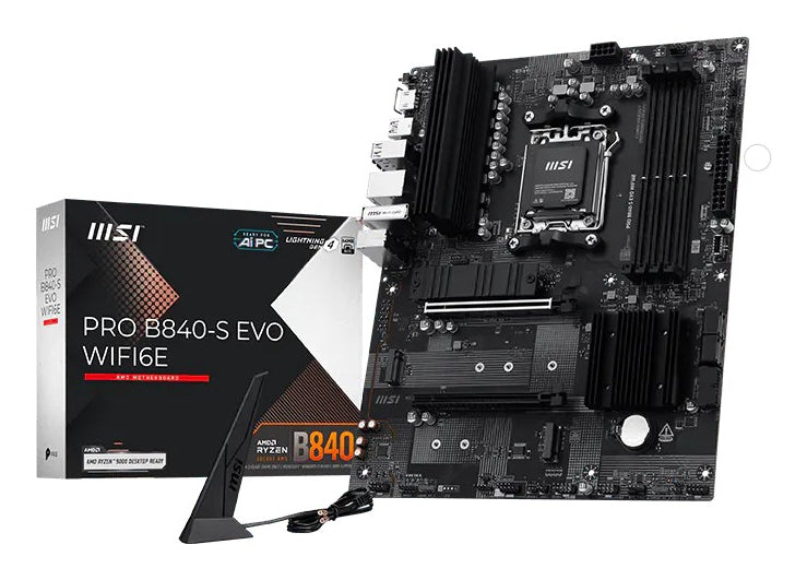 MSI Pro B840-S EVO WIFI6E Carte Mère AMD B840 Socket AM5 ATX