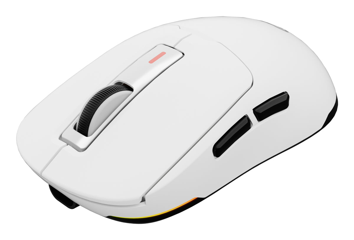 Souris Gaming Zircon 660 Droitier RF Wireless, Bluetooth et USB Type-A, Optique 12000 DPI, Blanche