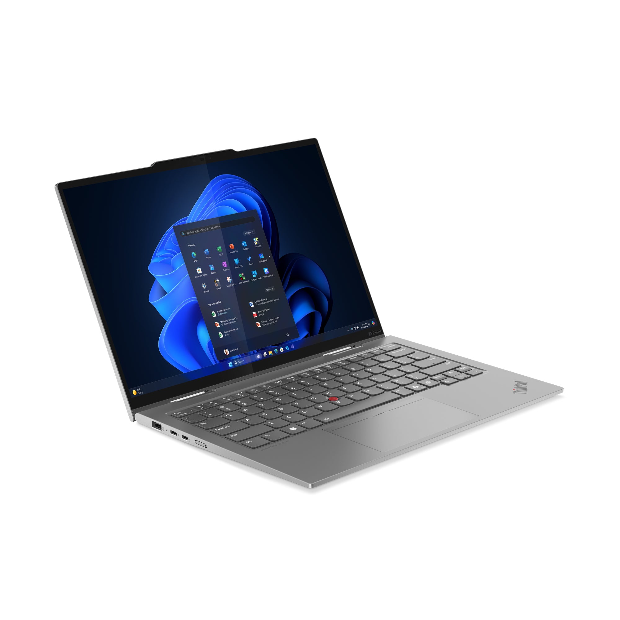 Lenovo ThinkPad X1 2-in-1 Gen 10 Aura Edition Copilot+ PC Intel Core Ultra 7 258V Hybride (2-en-1) 35,6 cm (14") Écran tactile 2.8K 32 Go LPDDR5x-SDRAM 1 To SSD Wi-Fi 7 (802.11be) Windows 11 Pro Allemand Gris