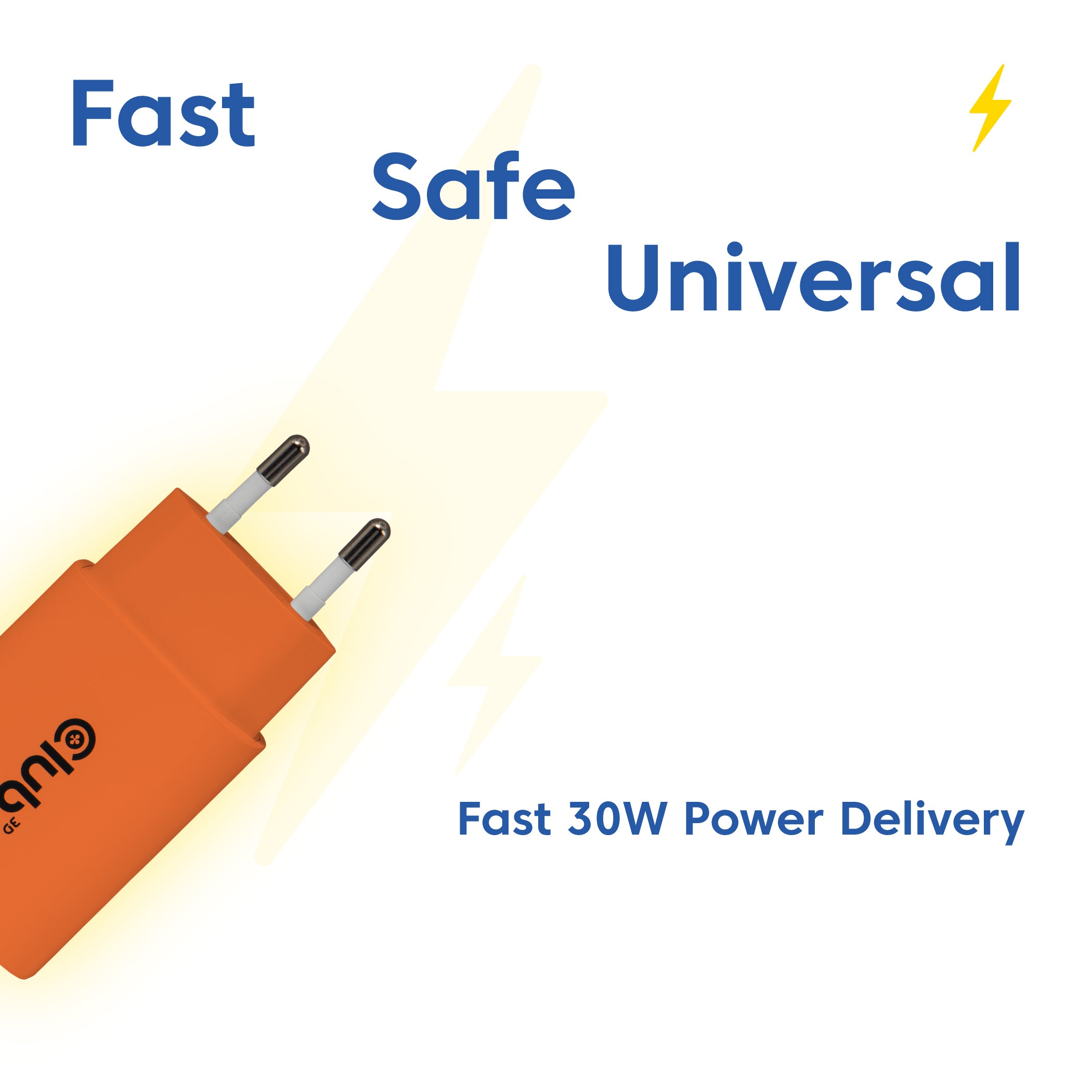 CLUB3D CAC-3023 chargeur d'appareils mobiles Smartphone, Universel Orange Secteur Charge rapide Intérieure