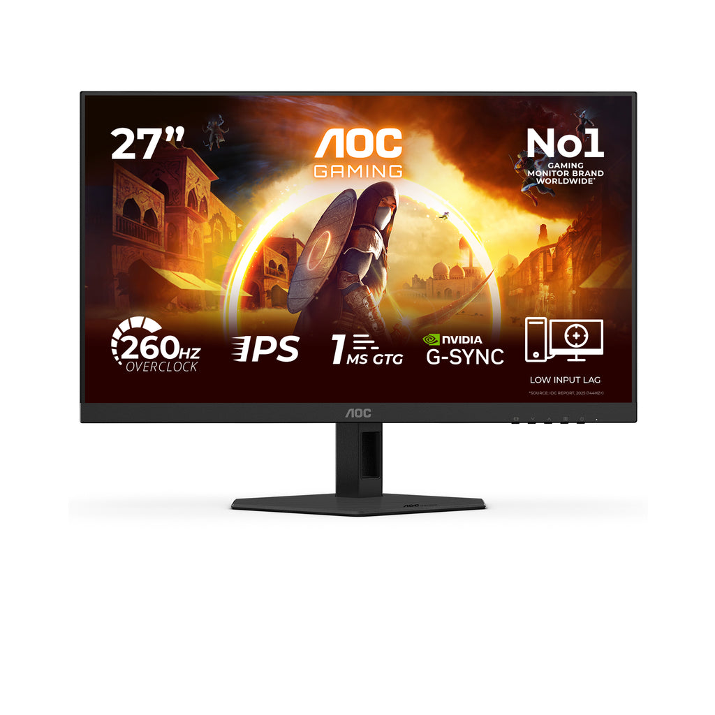 AOC G4 27G4ZREAD Écran PC 27" Full HD 1920 x 1080 Fast IPS 240Hz/260Hz OC Noir et Rouge