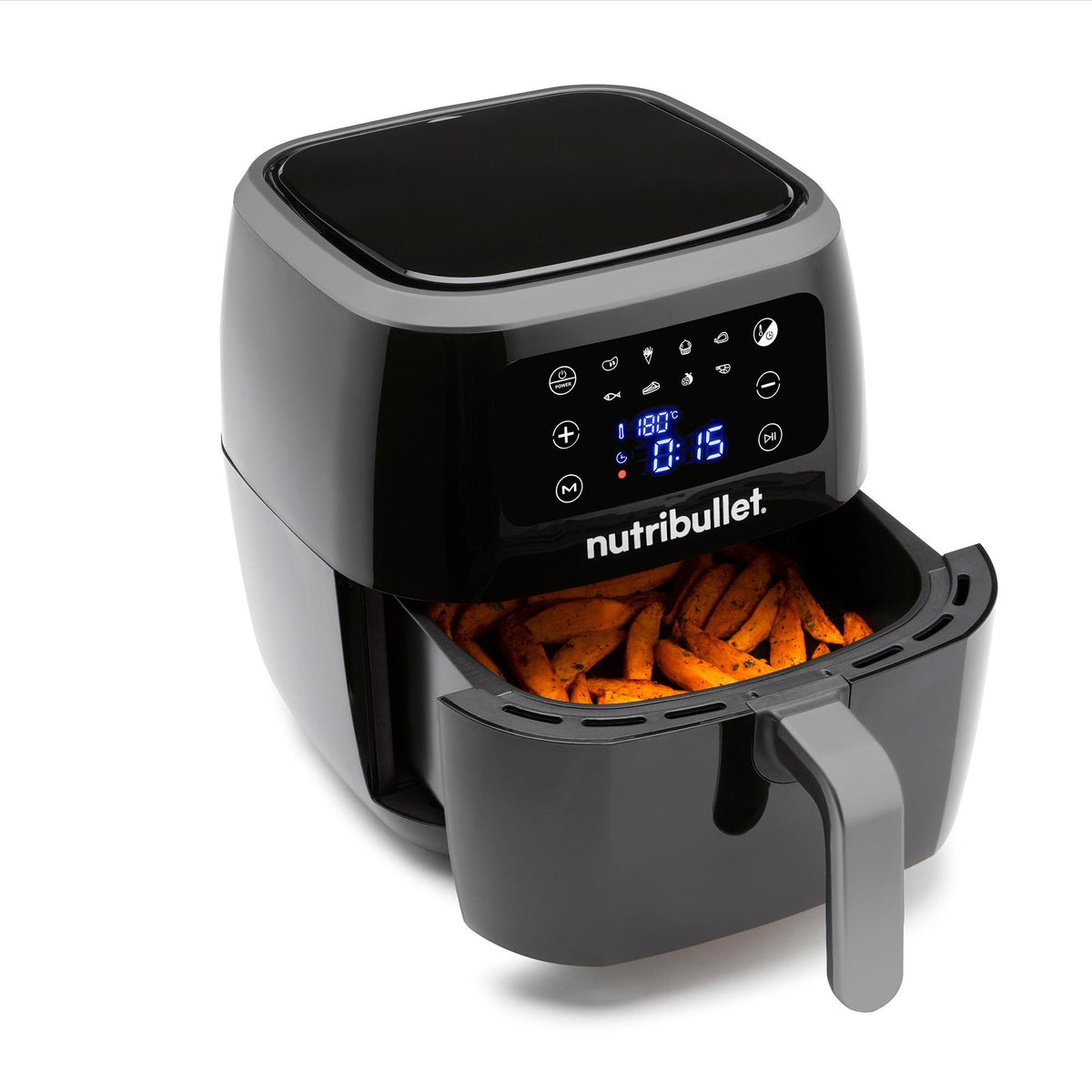 NutriBullet XXL Digital Air Fryer 7 L 1800 W, Friteuse à Air Chaud Numérique, Noir