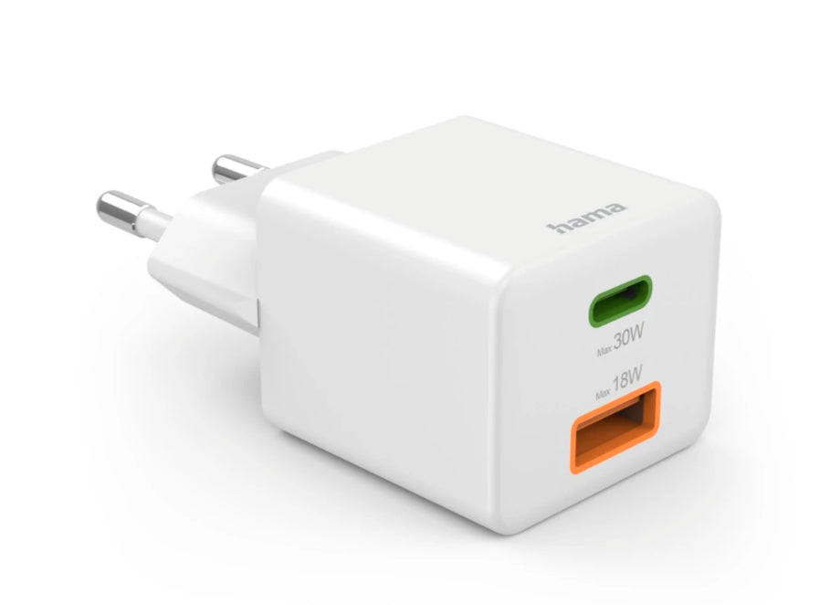 Hama 00201992 chargeur d'appareils mobiles Smartphone Blanc Secteur Charge rapide Intérieure, Extérieure
