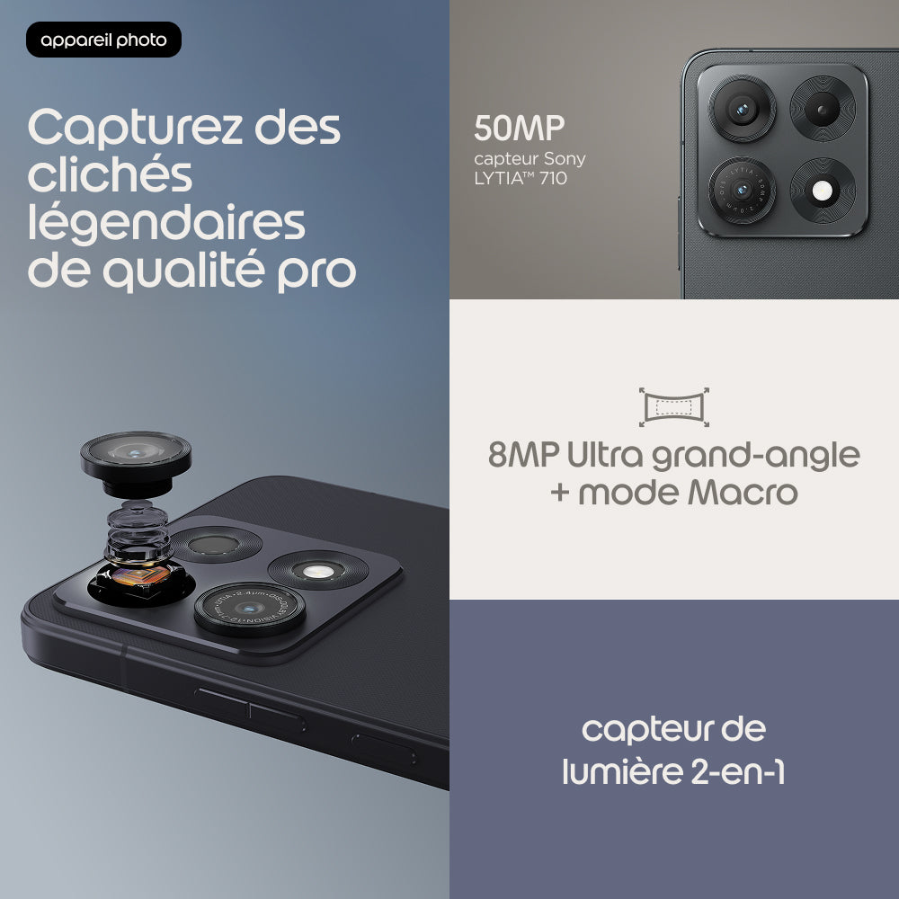 Motorola edge 70 max 17,3 cm (6.82") Double SIM Android 16.0 5G USB Type-C 8 Go 256 Go 7100 mAh Gris