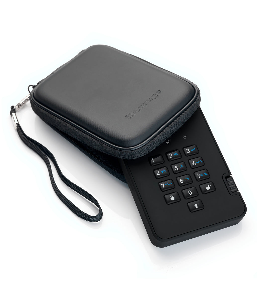 iStorage diskAshur2 256-bit 1TB USB 3.2 secure encrypted hard drive - Black IS-DA2-256-1000-B - vue 5