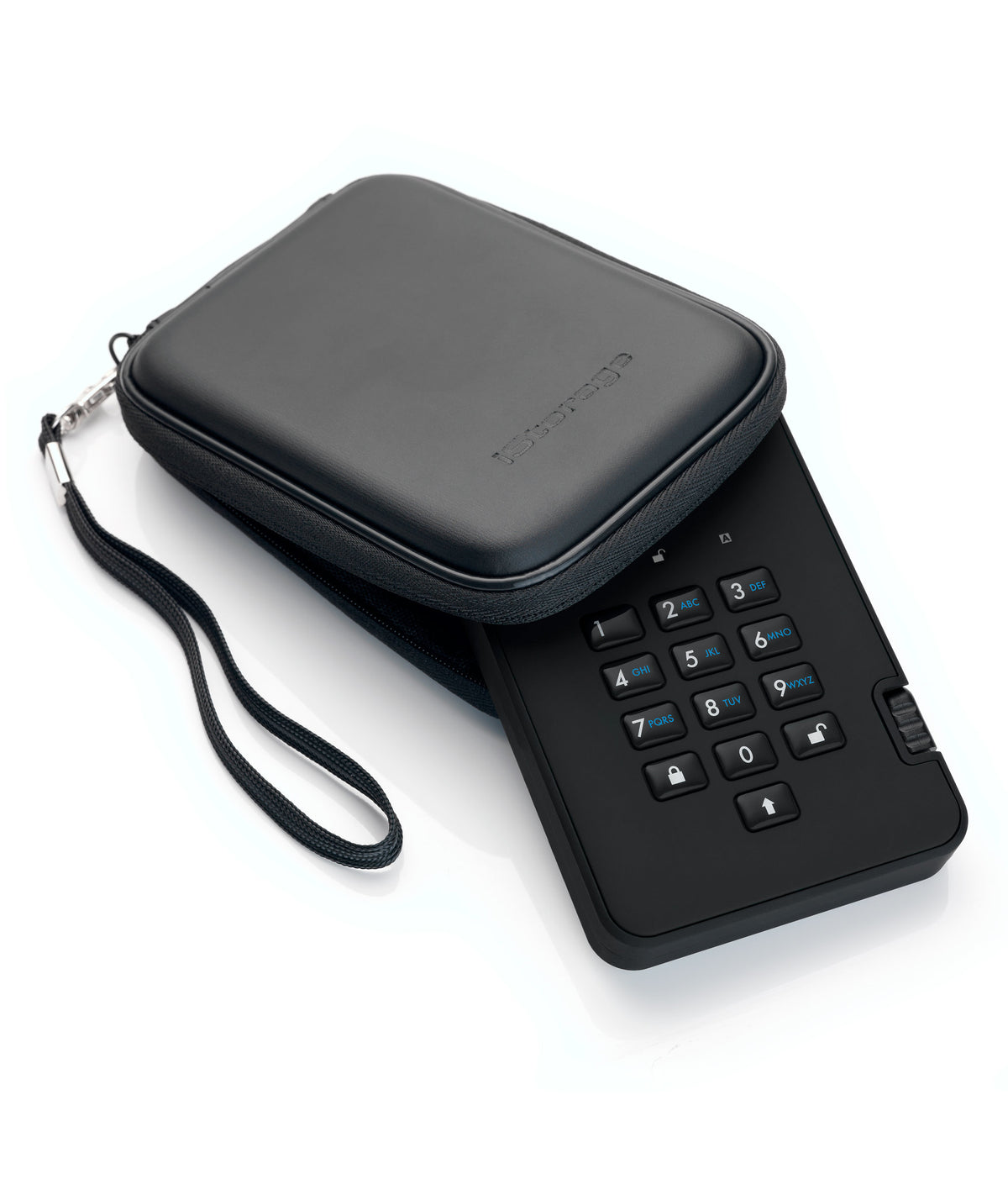 iStorage diskAshur2 256-bit 512GB USB 3.2 secure encrypted solid-state drive - Black IS-DA2-256-SSD-512-B - vue 5