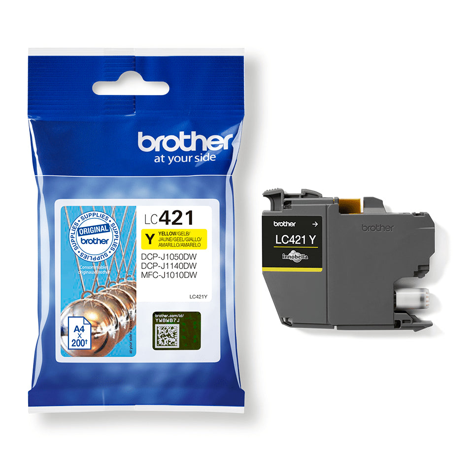 Brother LC421Y Cartouche d'encre Originale, Jaune