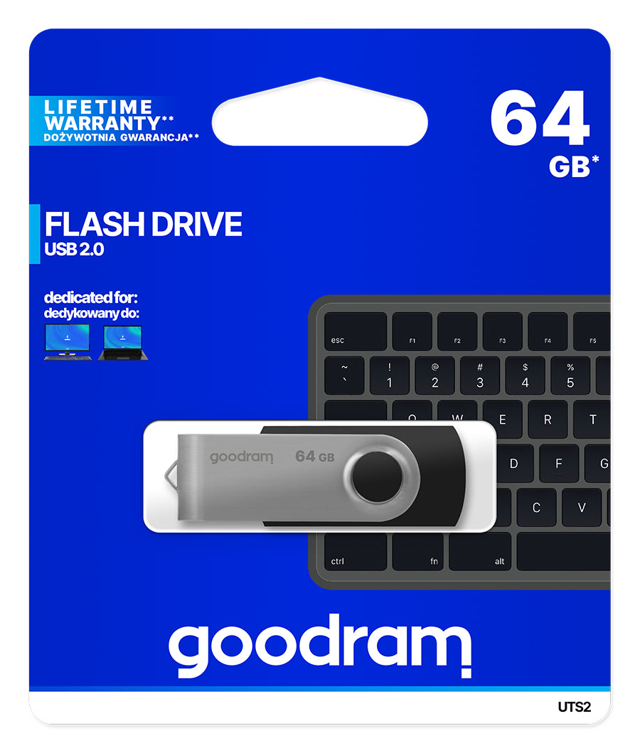 Goodram UTS2 lecteur USB flash 64 Go USB Type-A 2.0 Noir