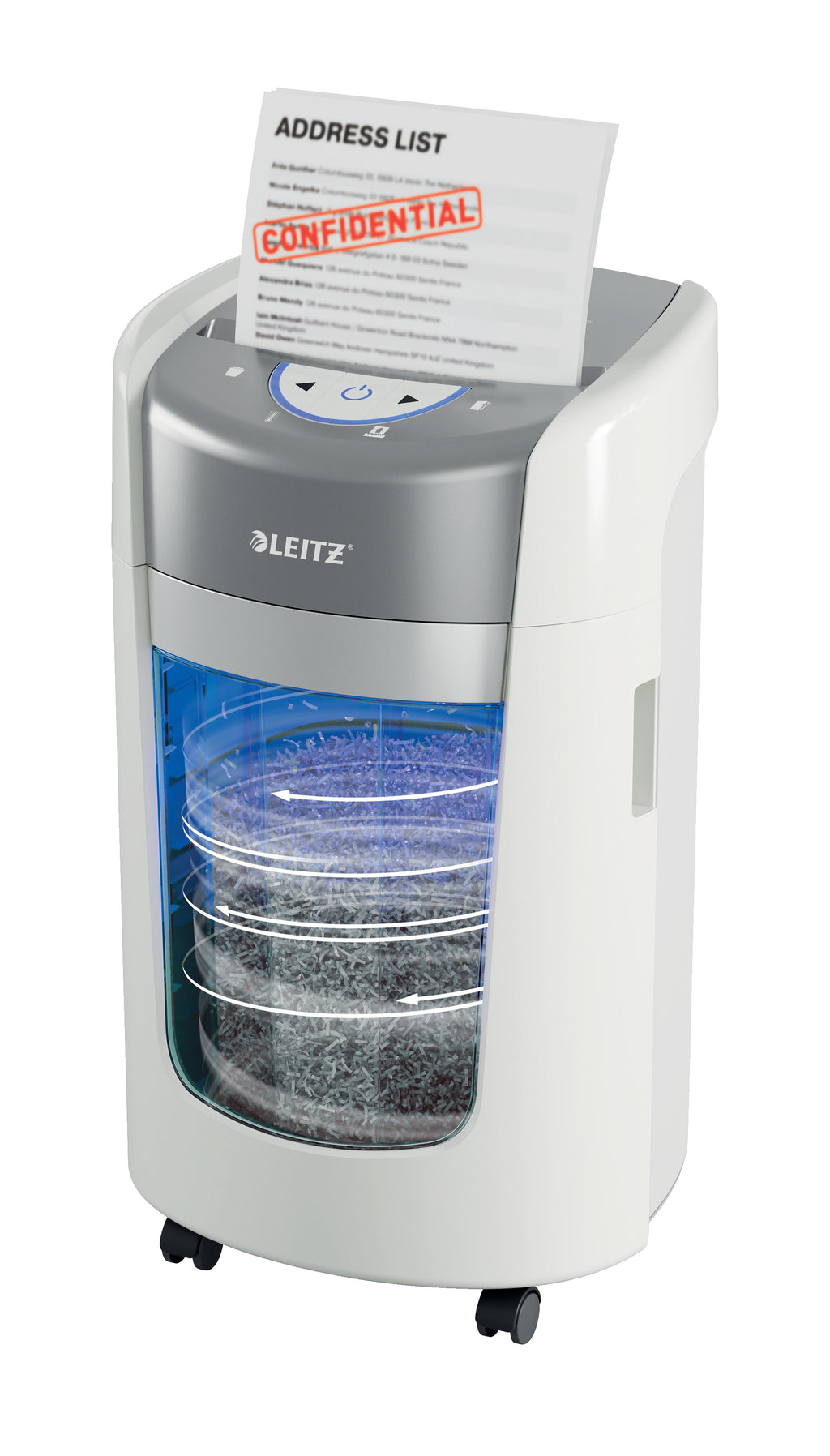 Leitz IQ OptiMax Home Office 225 destructeur de papier Découpage par micro-broyage 58 dB Gris, Blanc