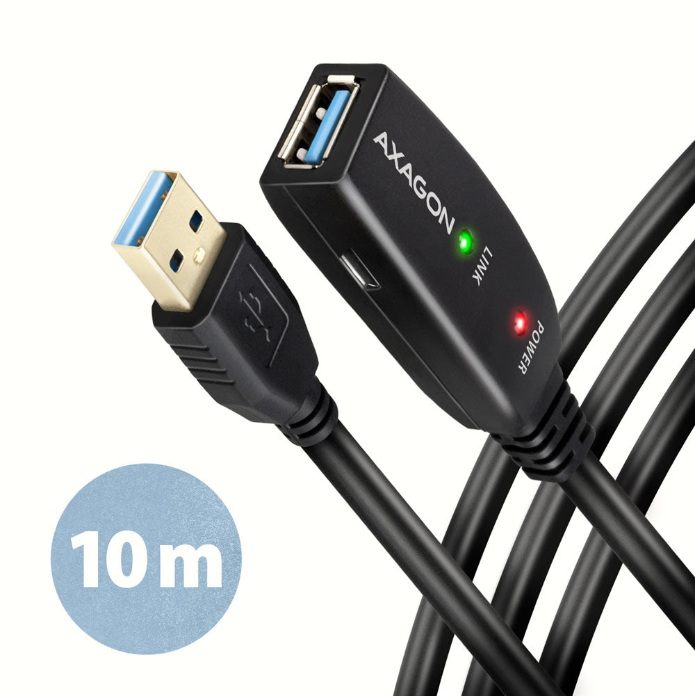 AXAGON USB 3.2 Gen 1 USB forlængerkabel Sort