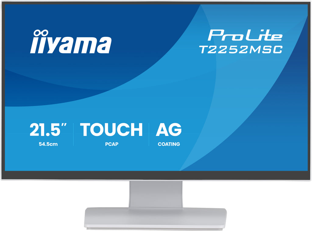 iiyama ProLite T2252MSC-W2AG écran plat de PC 54,6 cm (21.5") 1920 x 1080 pixels Full HD LCD Écran tactile Blanc