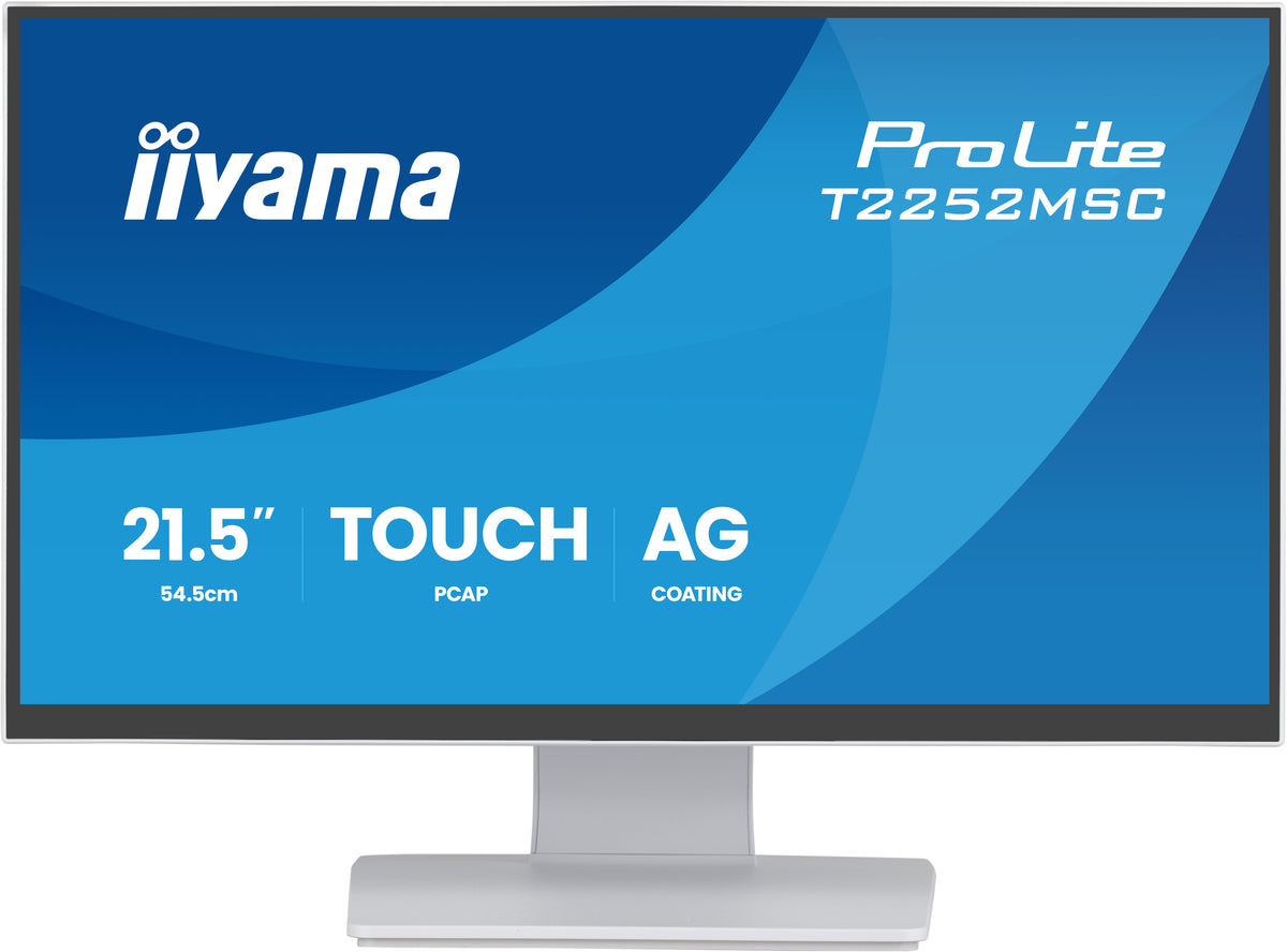 iiyama ProLite T2252MSC-W2AG écran plat de PC 54,6 cm (21.5") 1920 x 1080 pixels Full HD LCD Écran tactile Blanc