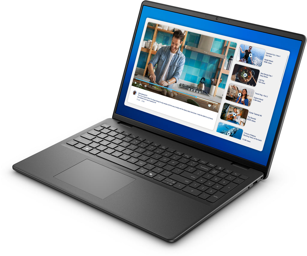 DELL DC16250 Intel Core 5 120U Ordinateur portable 40,6 cm (16") Full HD+ 16 Go DDR5-SDRAM 512 Go SSD Wi-Fi 6 (802.11ax) Windows 11 Home Noir
