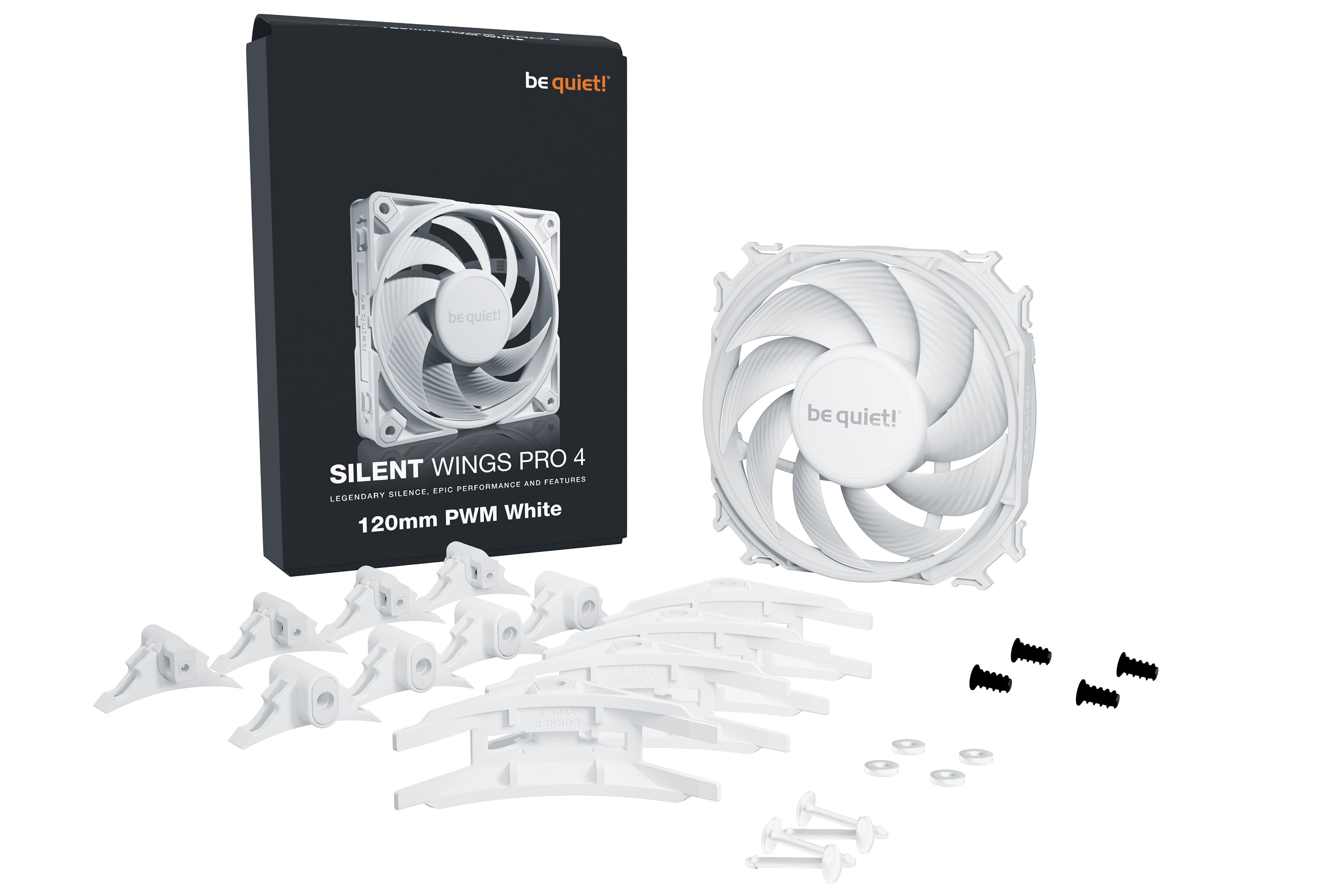 be quiet! Silent Wings Pro 4 120 mm PWM | Ventilateur PC White